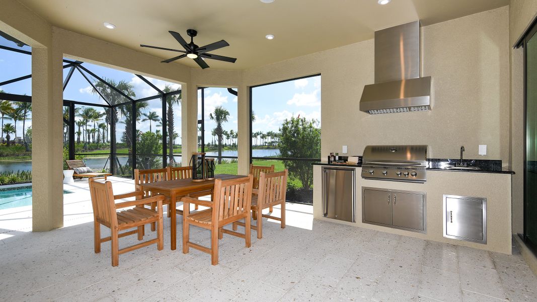 Representative furnished interior of a home built from the Pallazio by Taylor Morrison in Esplanade by the Islands, Naples (Image 37).