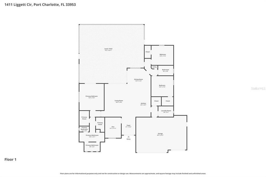 2D floor plan layout of this home in , Port Charlotte, FL (Image 4). 2D floor plan layout of this home in , Port Charlotte, FL (Image 4).