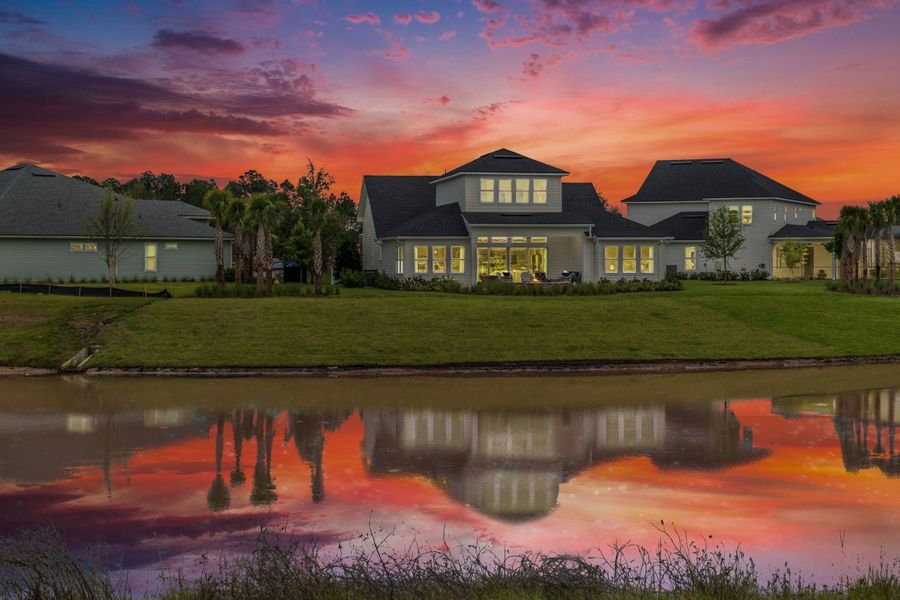 Representative exterior photo of a completed home built from the Ortega by Riverside Homes in Hidden Creek at SilverLeaf, St. Augustine, FL (Image 30). Representative exterior photo of a completed home built from the Ortega by Riverside Homes in Hidden Creek at SilverLeaf, St. Augustine, FL (Image 30).
