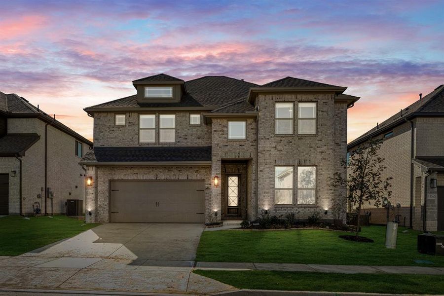 Front exterior of a new home in Creekview Meadows, Pilot Point, TX, highlighting curb appeal (Image 1). Front exterior of a new home in Creekview Meadows, Pilot Point, TX, highlighting curb appeal (Image 1).