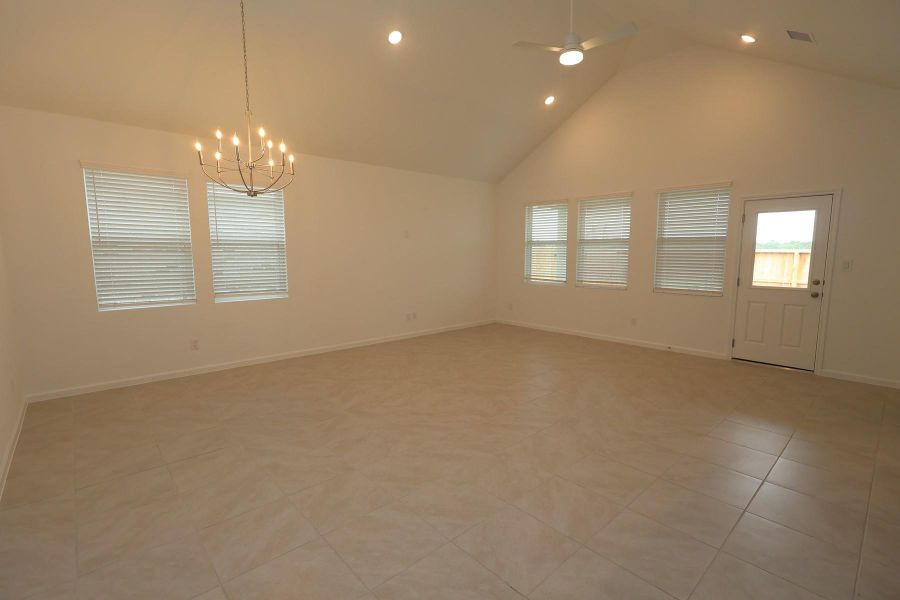 Impressive great room and dining area