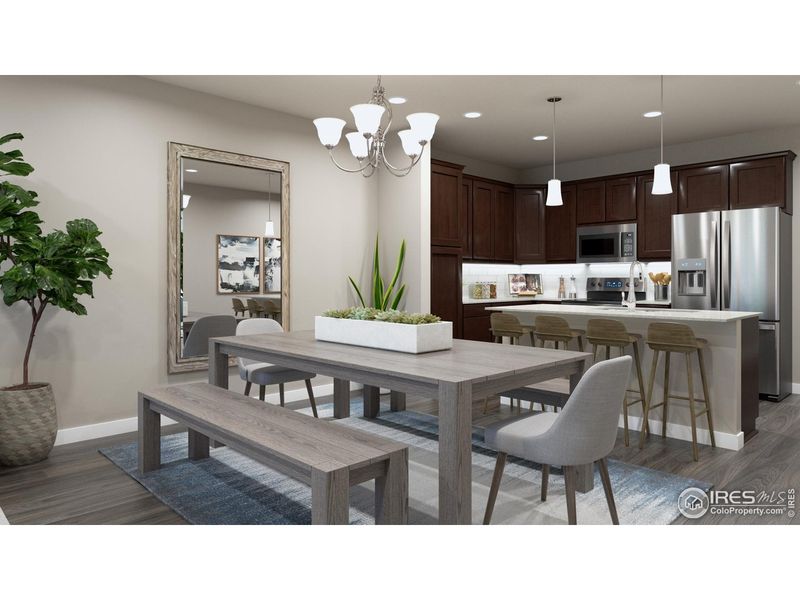 Furnished interior view inside a new home in Highlands at Fox Hill - Discovery, Longmont (Image 10).