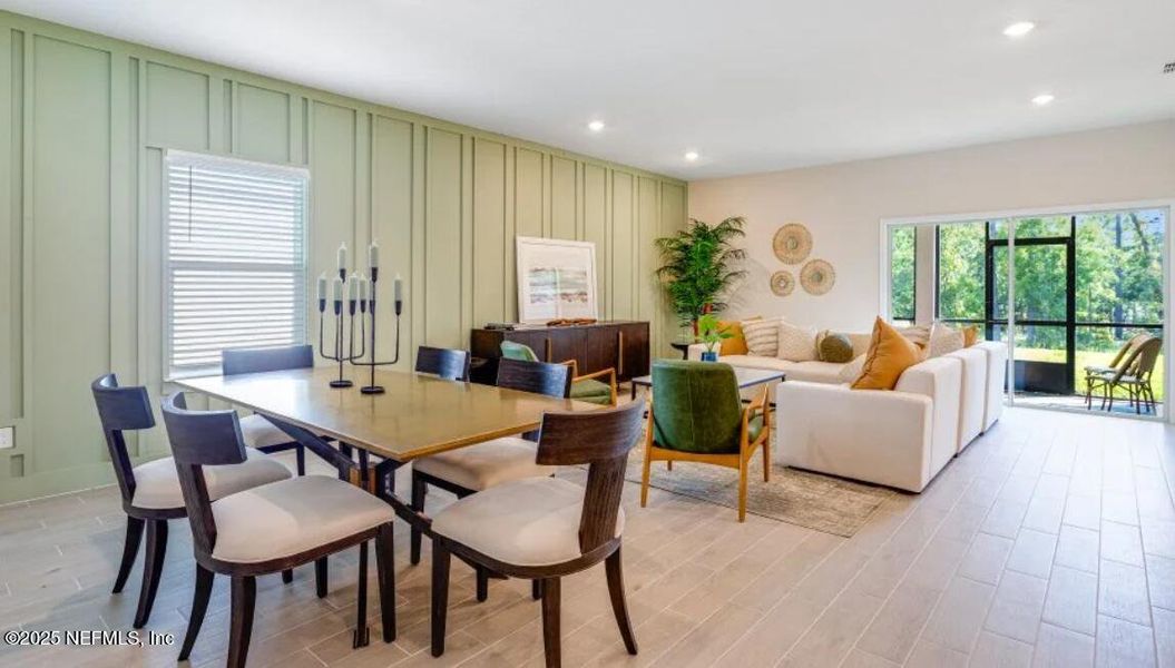 Furnished interior view inside a new home in Edenbrooke at Hyland Trail | 55+: Edenbrooke at Hyland Trail 50s, Green Cove Springs (Image 7). Furnished interior view inside a new home in Edenbrooke at Hyland Trail | 55+: Edenbrooke at Hyland Trail 50s, Green Cove Springs (Image 7).