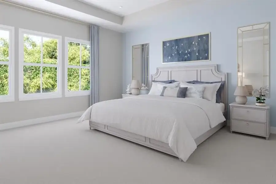 Representative furnished interior of a home built from the Preston Quick Move-In by Ryan Homes in Lakes at Riverbend, Navassa (Image 6).