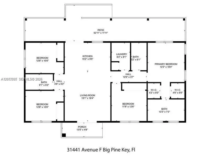 2D floor plan layout of this home in , Big Pine Key, FL (Image 3).