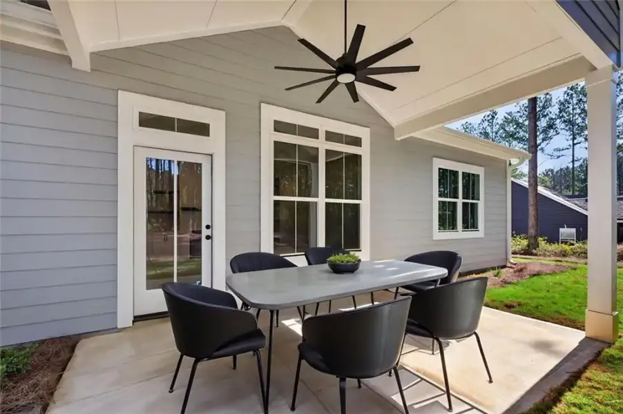 Exterior details and patio area of a home in , Dallas (Image 3). Exterior details and patio area of a home in , Dallas (Image 3).