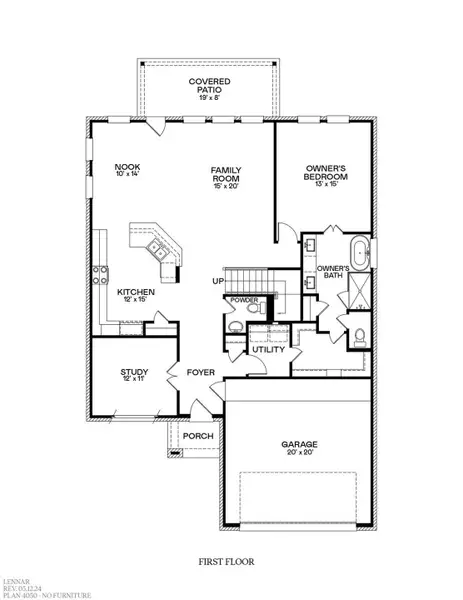 2D floor plan layout of this home in COLTON, Cypress, TX (Image 2).