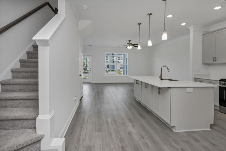 Furnished interior view inside a new home in Lake Carolina Townhomes, Columbia (Image 15).