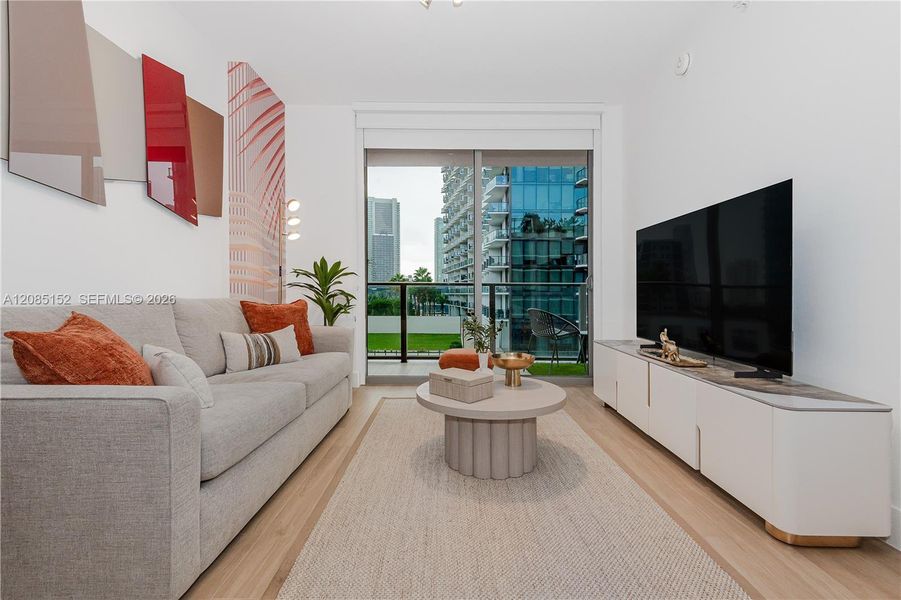 Furnished interior view inside a new home in , Miami (Image 21).