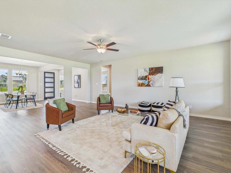 Representative furnished interior of a home built from the The Foster E by Davidson Homes LLC in Potranco Oaks, Castroville (Image 12). Representative furnished interior of a home built from the The Foster E by Davidson Homes LLC in Potranco Oaks, Castroville (Image 12).