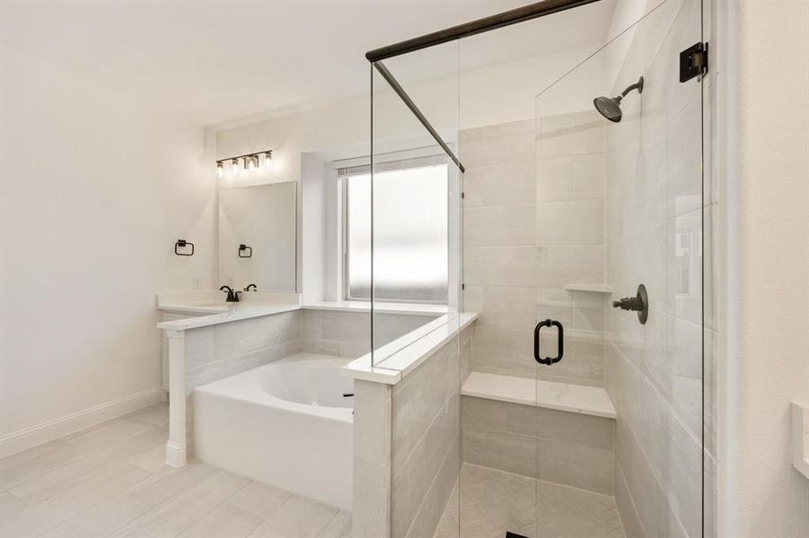 Furnished interior view inside a new home in Meadow Vista 60-65, Anna (Image 17). Furnished interior view inside a new home in Meadow Vista 60-65, Anna (Image 17).