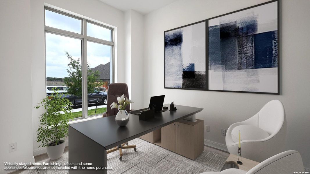 Furnished interior view inside a new home in Meadows of Mill Creek, Seguin (Image 3).