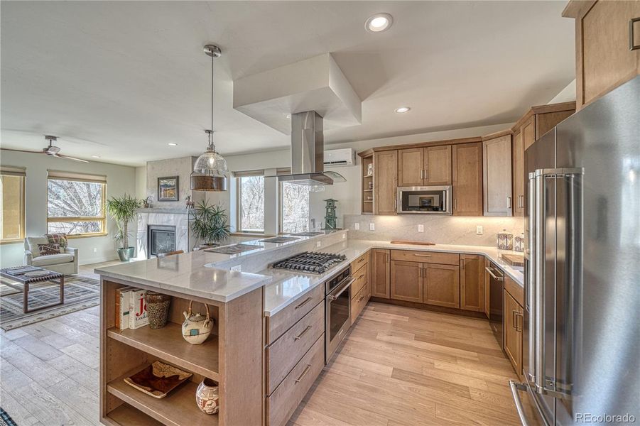 spacious kitchen cabinets