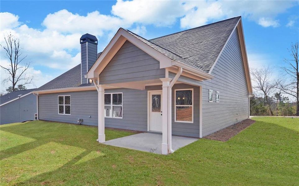 Exterior details and patio area of a home in , Lavonia (Image 4). Exterior details and patio area of a home in , Lavonia (Image 4).