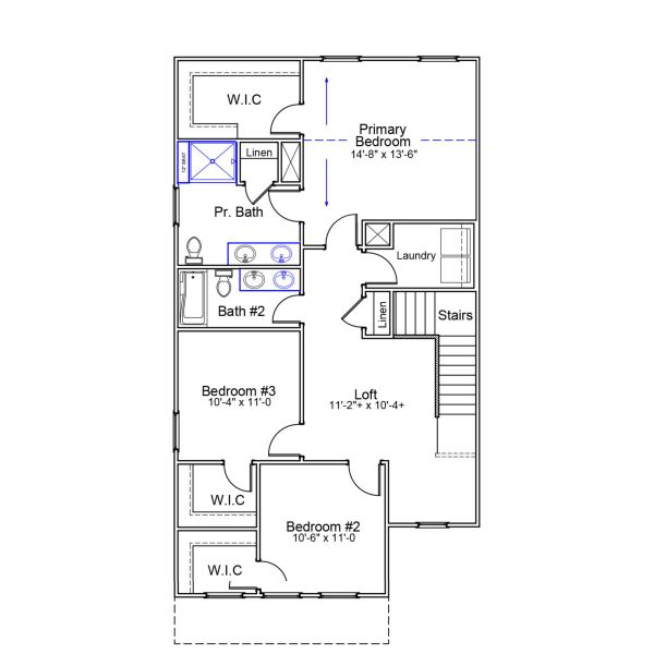 2D floor plan layout of this home in Bluefield, Lexington, SC (Image 3).