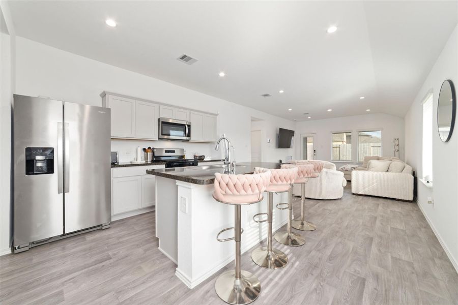 Furnished interior view inside a new home in Breckenridge Forest, Spring (Image 6). Furnished interior view inside a new home in Breckenridge Forest, Spring (Image 6).