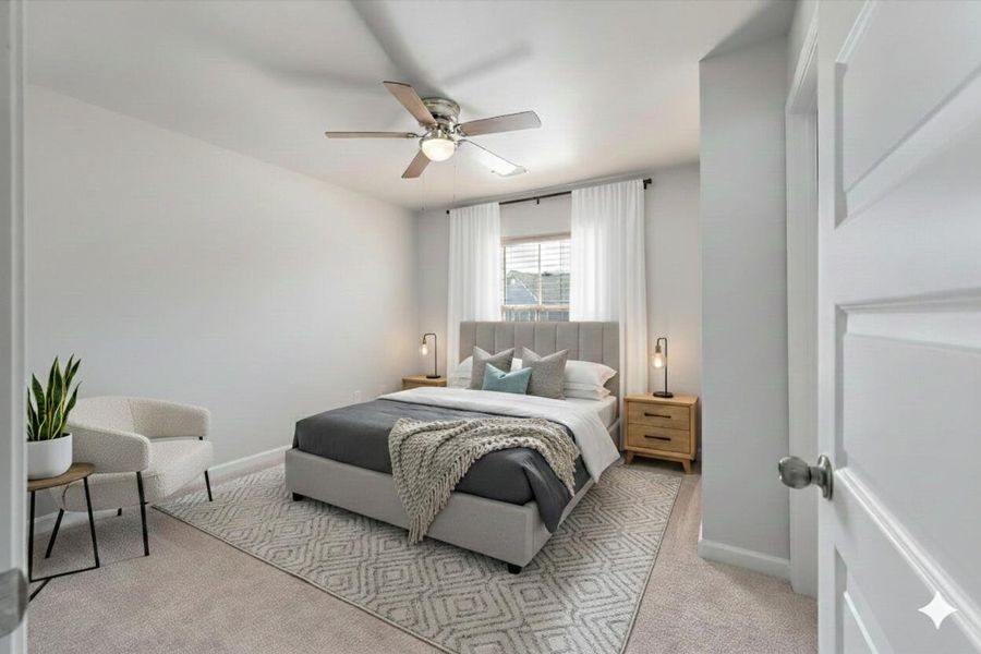 Furnished interior view inside a new home in Sweetgrass at Summers Corner, Summerville (Image 49).