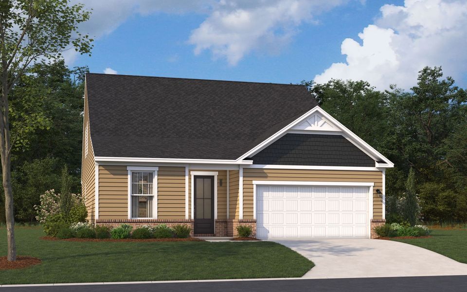 Representative exterior photo of a completed home built from the The Garland by Stanley Martin Homes in The Retreat at Laurelbrook, Sherrills Ford, NC (Image 21).