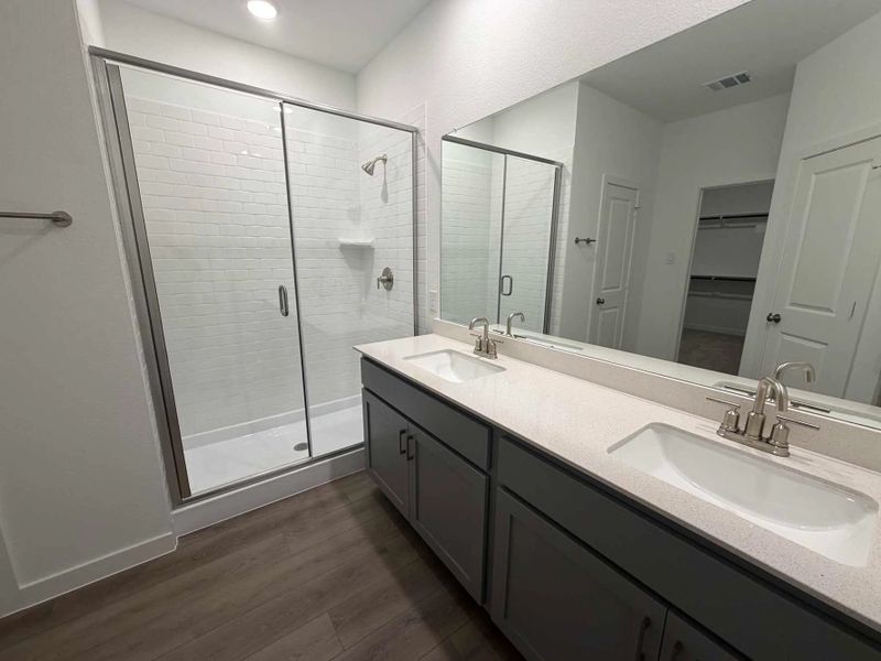 Primary Bathroom Construction Progress featuring the Milan Collection