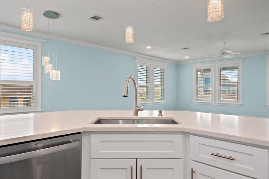 Furnished interior view inside a new home in , Galveston (Image 8).