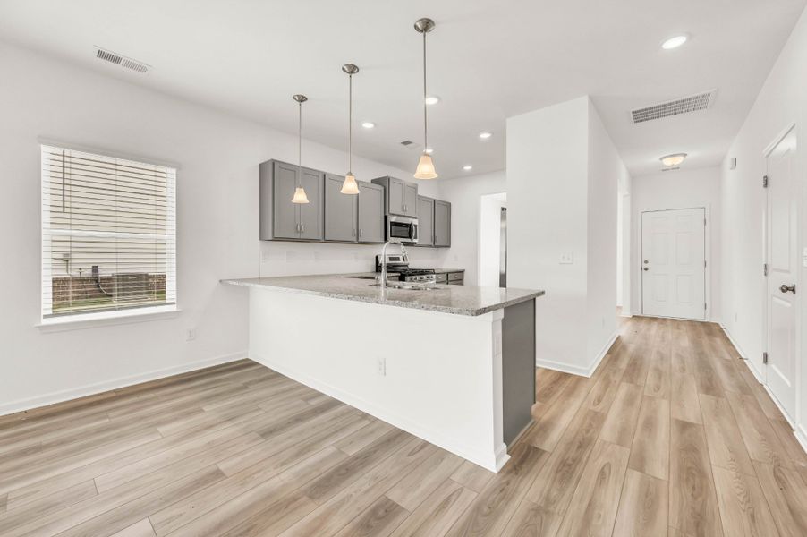 Furnished interior view inside a new home in The Oaks, Clarksville (Image 7). Furnished interior view inside a new home in The Oaks, Clarksville (Image 7).