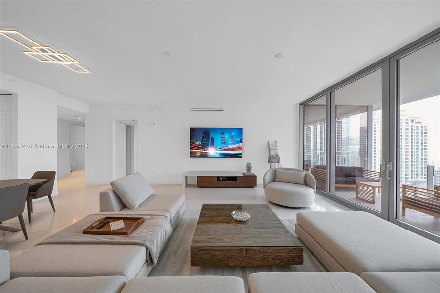Furnished interior view inside a new home in Aston Martin Residences, Miami (Image 12).