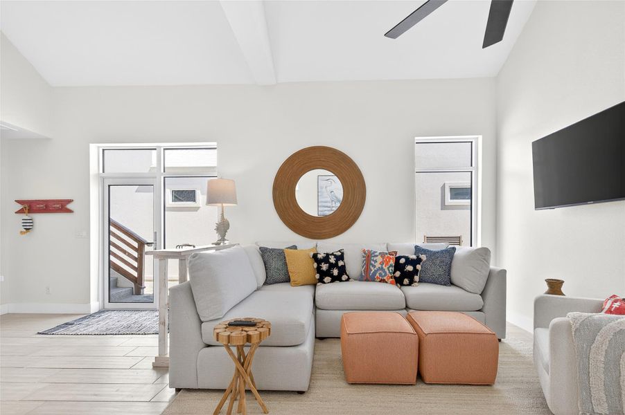 Furnished interior view inside a new home in , Port Aransas (Image 9).