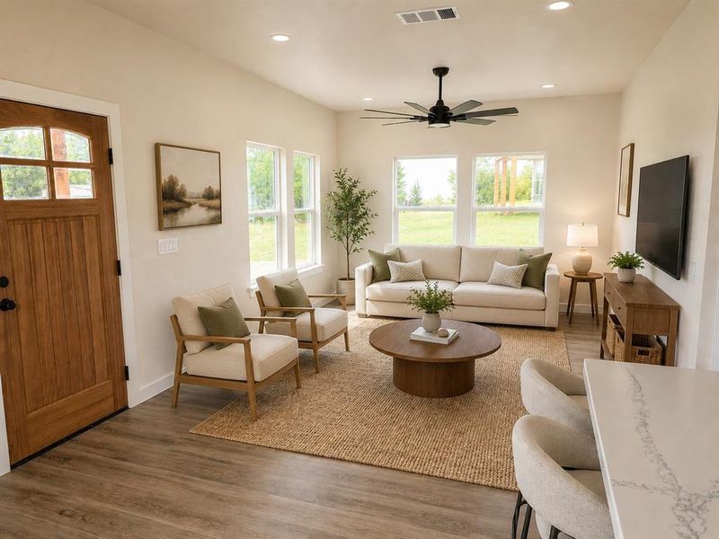 Furnished interior view inside a new home in , Ector (Image 3).