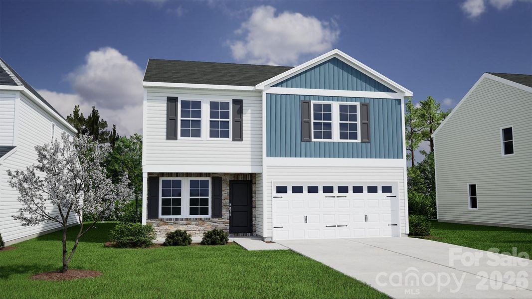 Homesite 191 features a Meriweather B floorplan - this is a rendering; color selections may vary. Homesite 191 features a Meriweather B floorplan - this is a rendering; color selections may vary.