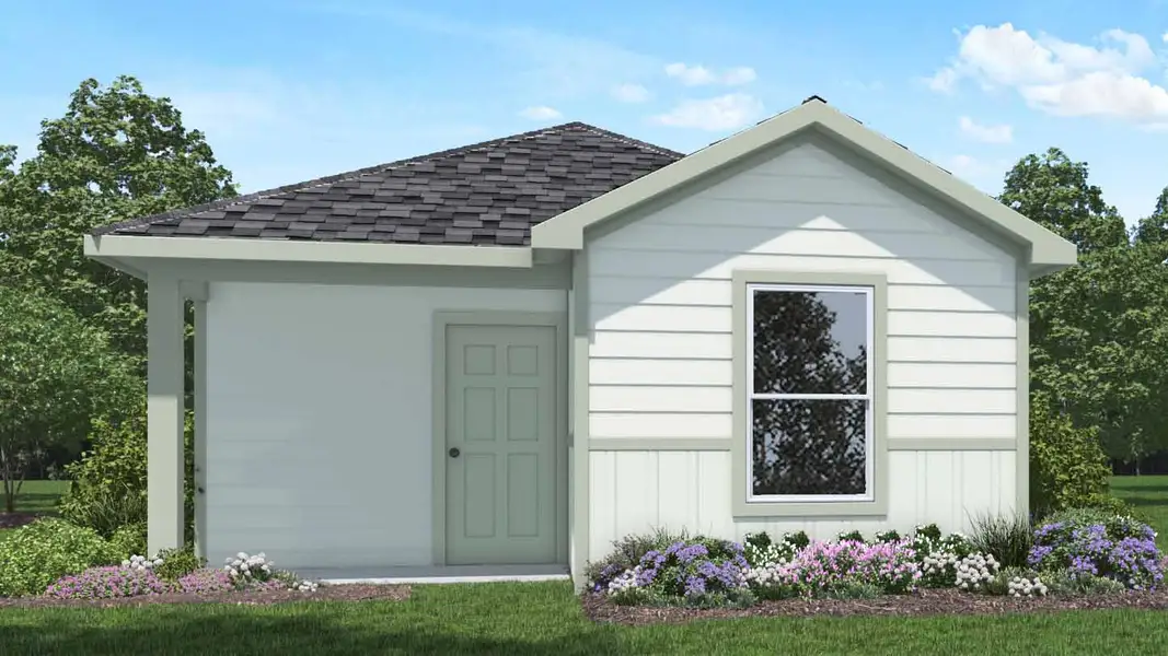 Front exterior of a new home in Pineapple Square, Houston, TX, highlighting curb appeal (Image 1). Front exterior of a new home in Pineapple Square, Houston, TX, highlighting curb appeal (Image 1).