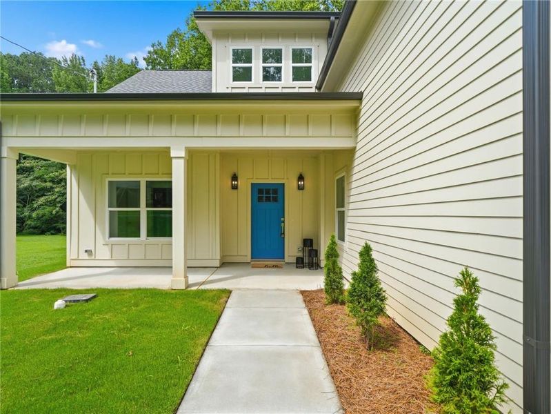 Exterior details and patio area of a home in , Marietta (Image 32).