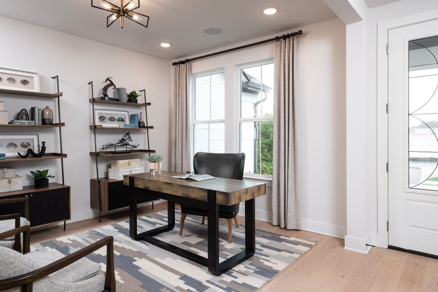 Representative furnished interior of a home built from the Logan by Tri Pointe Homes in Painted Tree, McKinney (Image 8).