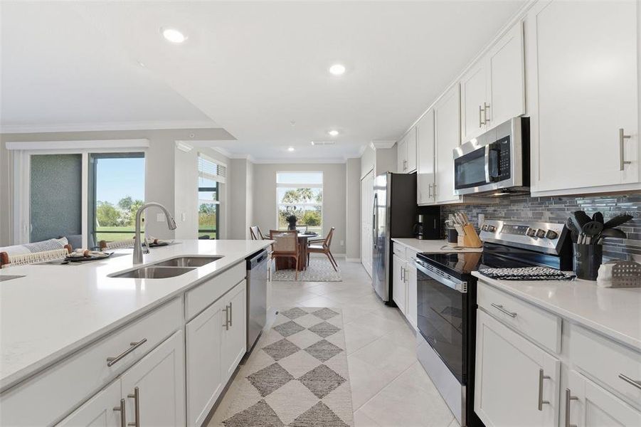 Furnished interior view inside a new home in , Venice (Image 7). Furnished interior view inside a new home in , Venice (Image 7).