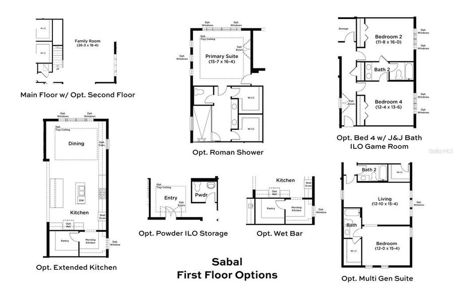 2D floor plan layout of this home in Serengeti, Spring Hill, FL (Image 3).