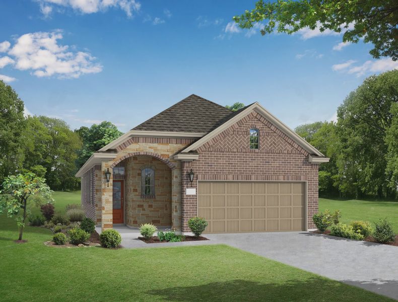 Representative exterior photo of a completed home built from the Ann Arbor by Chesmar Homes in Evergreen, Conroe, TX (Image 10). Representative exterior photo of a completed home built from the Ann Arbor by Chesmar Homes in Evergreen, Conroe, TX (Image 10).