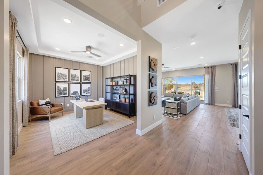 Representative furnished interior of a home built from the Mahogany by Mattamy Homes in Landmarke, Queen Creek (Image 34).