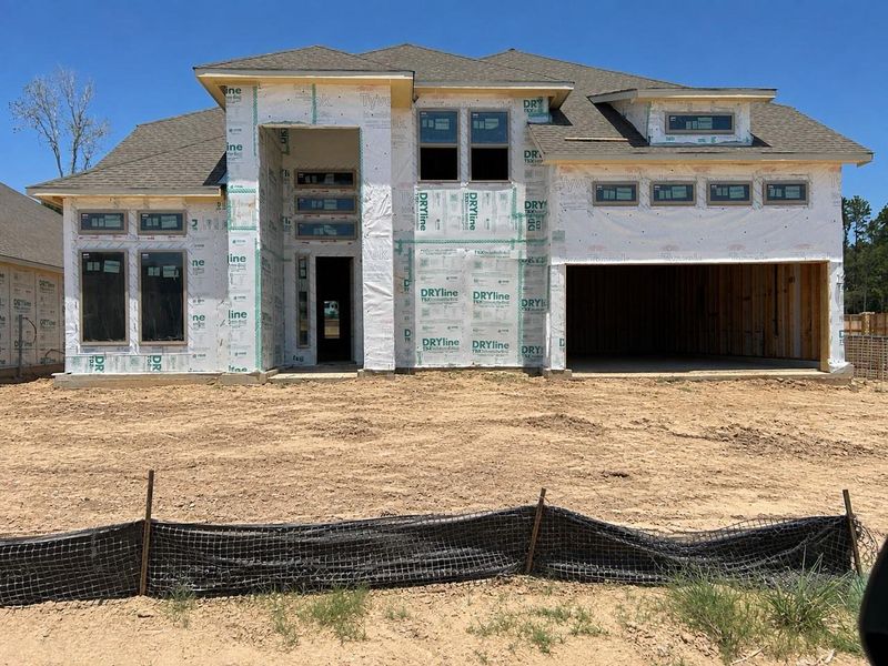 In-progress construction of a new home in The Highlands, Porter, TX (Image 7).