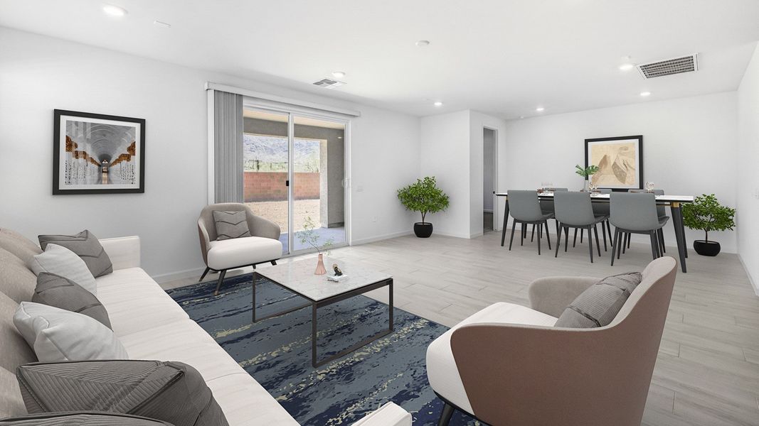 Furnished interior view inside a new home in Prada, Phoenix (Image 5). Furnished interior view inside a new home in Prada, Phoenix (Image 5).