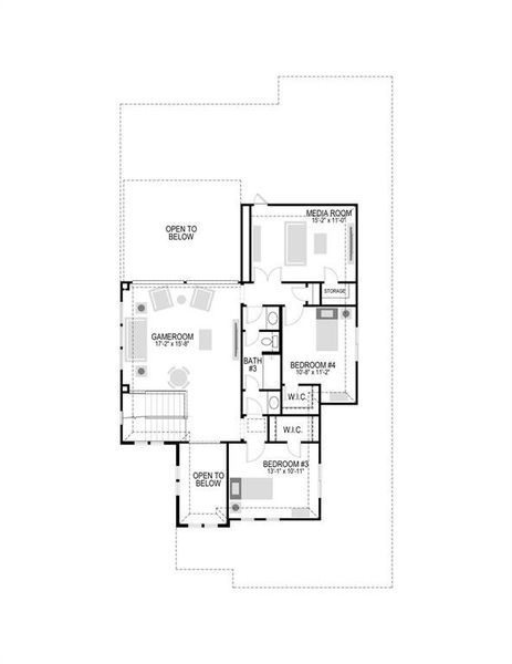 2D floor plan layout of this home in Painted Tree, McKinney, TX (Image 3). 2D floor plan layout of this home in Painted Tree, McKinney, TX (Image 3).