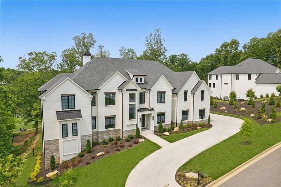 Front exterior of a new home in , Alpharetta, GA, highlighting curb appeal (Image 30).