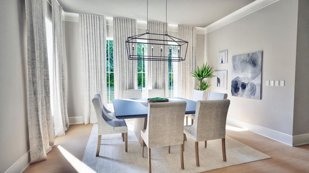 Furnished interior view inside a new home in , Johns Island (Image 9).