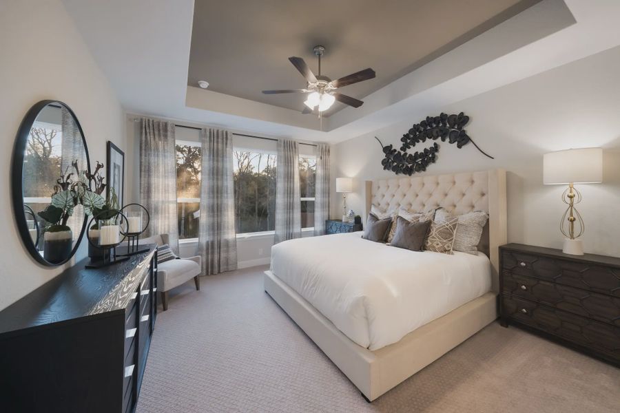 Representative furnished interior of a home built from the Hampton by Chesmar Homes in Esperanza 50's, Boerne (Image 8).