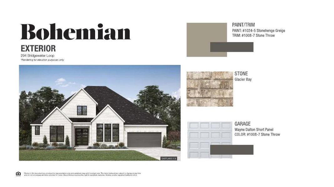 Eastland II selection sheet