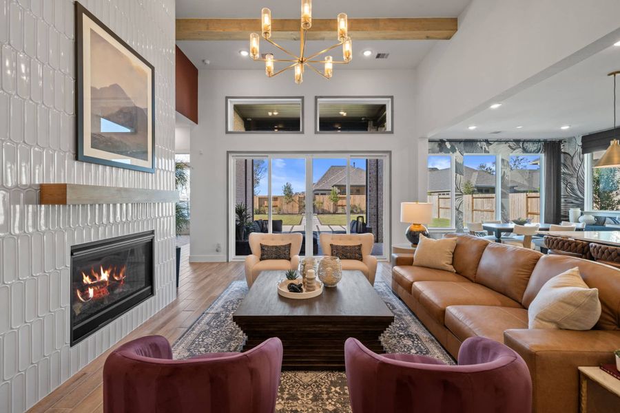 Representative furnished interior of a home built from the Rivercrest – 60s & 65s Lot by Chesmar Homes in Riceland, Mont Belvieu (Image 8).