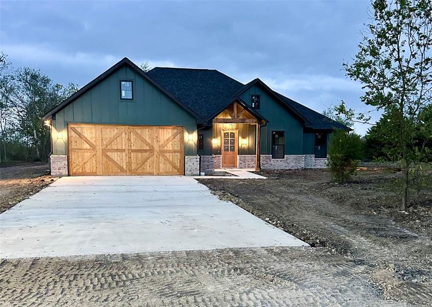 Craftsman-style house with a garage