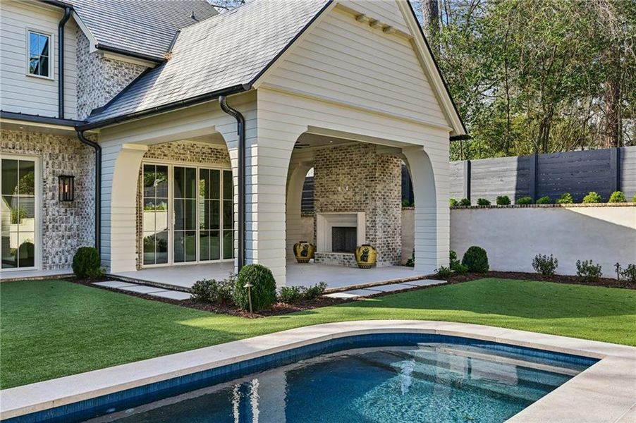 Exterior details and patio area of a home in , Atlanta (Image 32). Exterior details and patio area of a home in , Atlanta (Image 32).