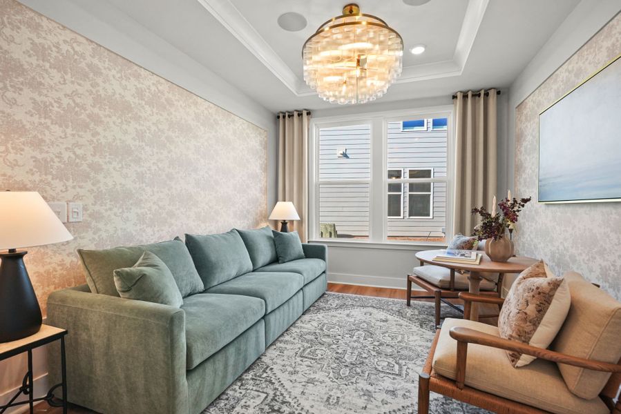 Representative furnished interior of a home built from the Palmary by Del Webb in Del Webb Carolina Ridge, Midland (Image 56).