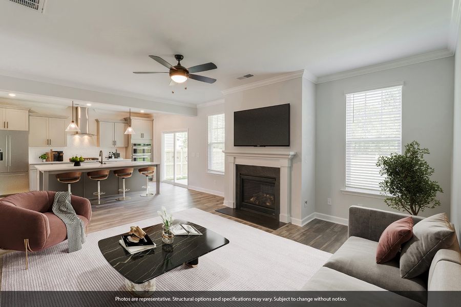 Furnished interior view inside a new home in Indigo at Abbey Preserve, Wilmington (Image 7).