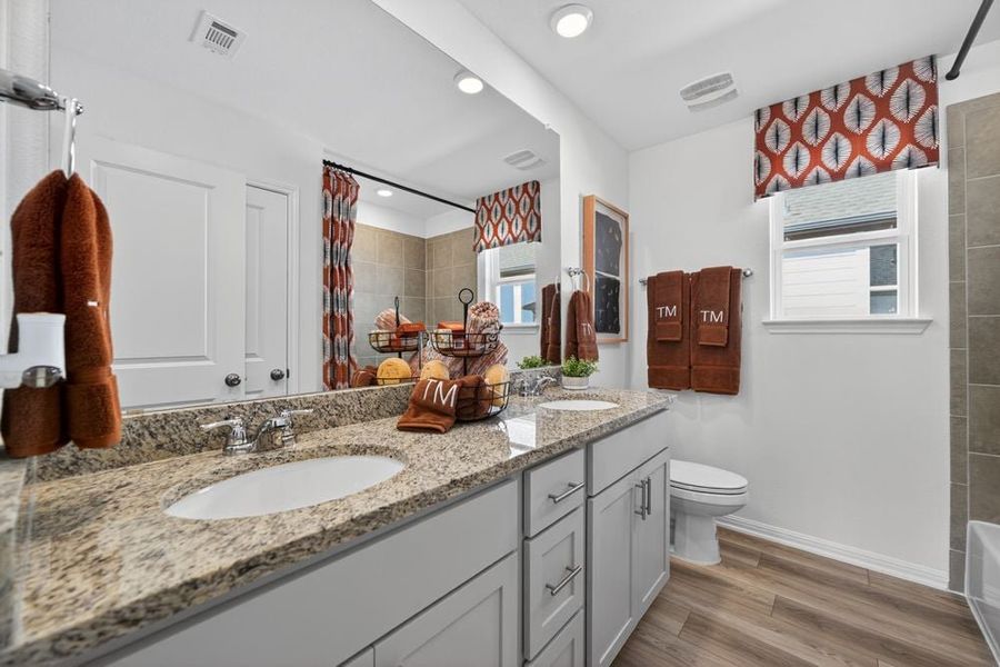 Furnished interior view inside a new home in Turners Crossing, Buda (Image 23). Furnished interior view inside a new home in Turners Crossing, Buda (Image 23).