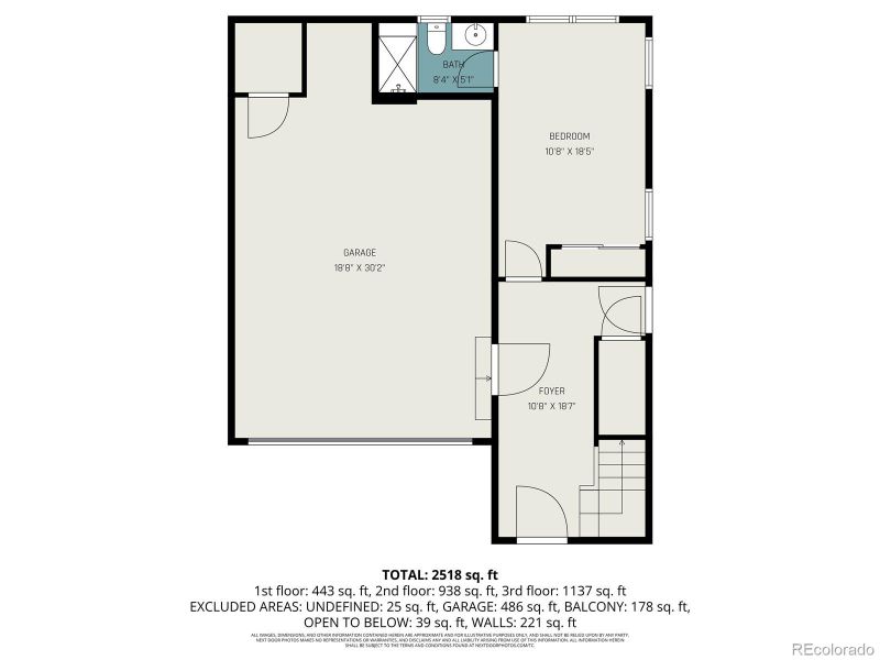2D floor plan layout of this home in Red Rocks Ranch, Morrison, CO (Image 6).